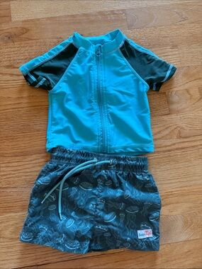 Baby boys Swimzip Rashguard Swim Set size 6-12